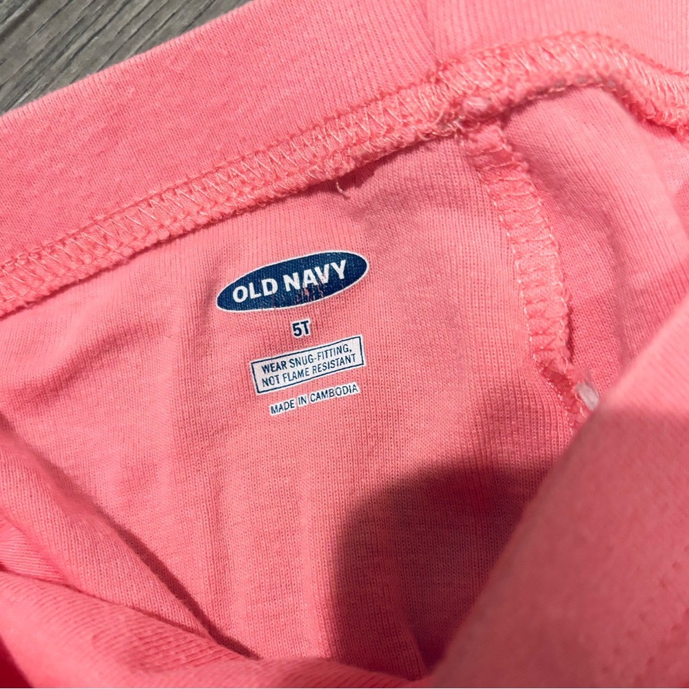 Old Navy kids 5T pink coral Halloween skeleton pj pajama set long sleeve pants - Picture 6 of 10